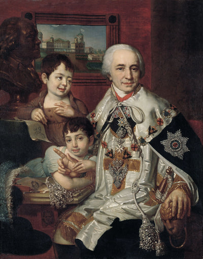 Portrait of Count G.G. Kushelev in dining room