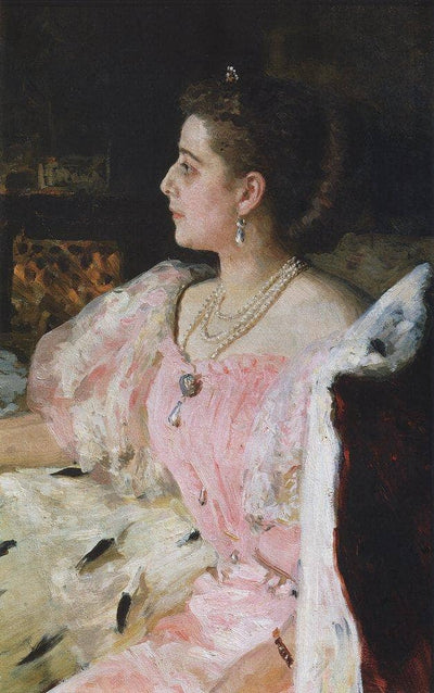 Portrait of Countess Natalia Golovina in apartment