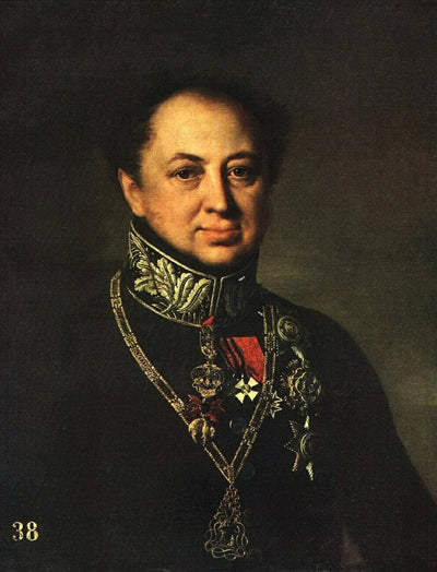 Portrait of D. P. Tatishchev in apartment