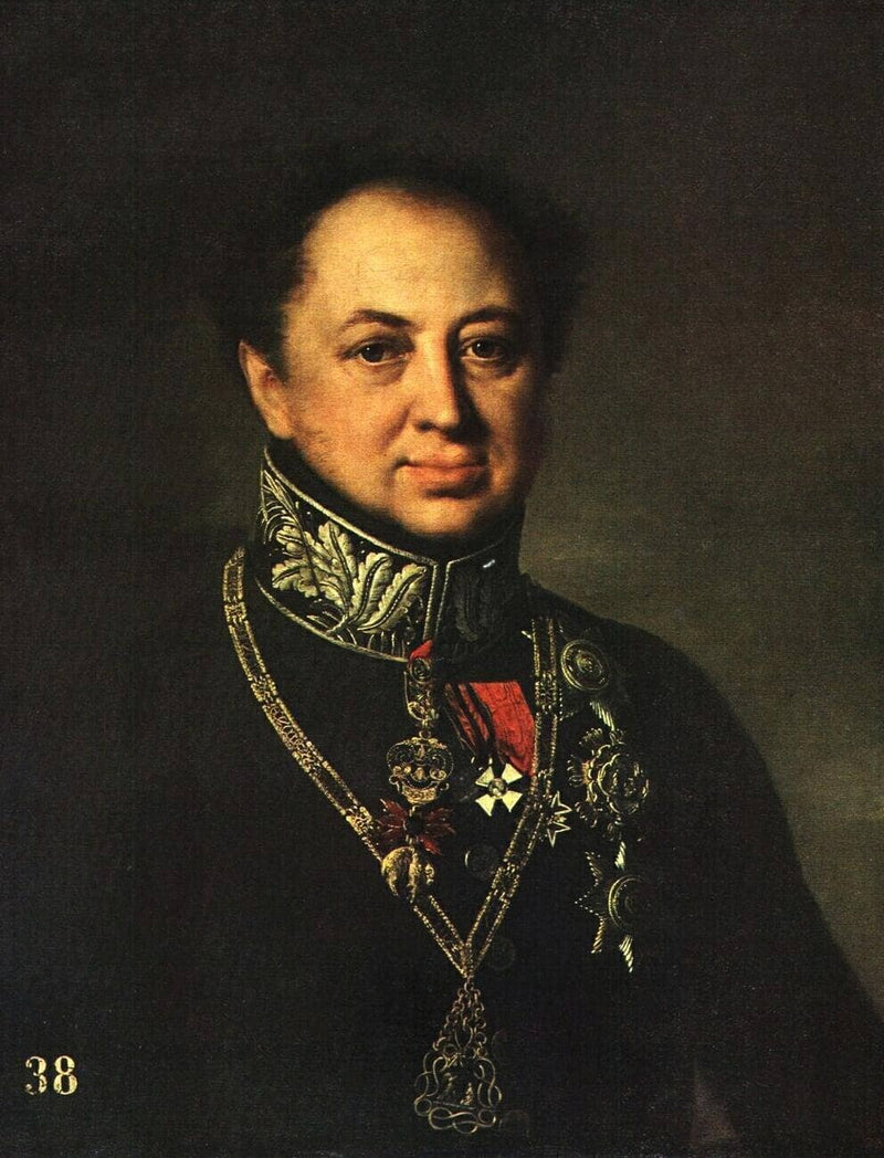 Portrait of D. P. Tatishchev by Vasily Tropinin — Oil Painting Reproduction