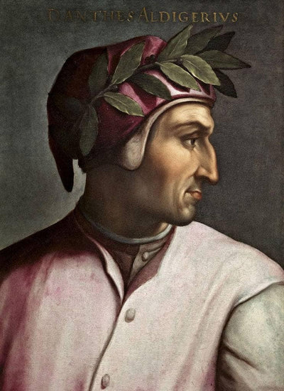 Portrait of Dante Alighieri in master bedroom