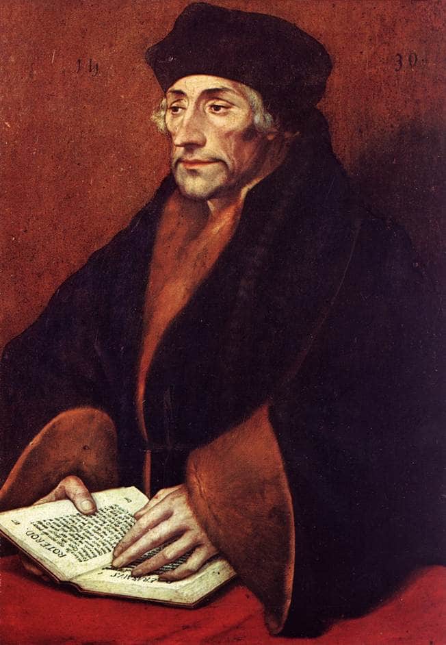 Portrait of Desiderius Erasmus by Hans Holbein the Younger — Oil Painting Reproduction