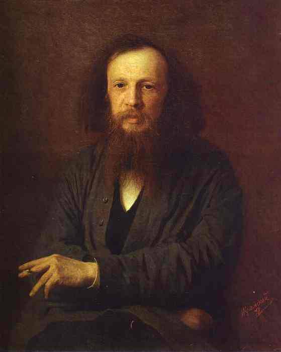 Portrait of Dmitry Mendeleyev by Ivan Kramskoy — Oil Painting Reproduction