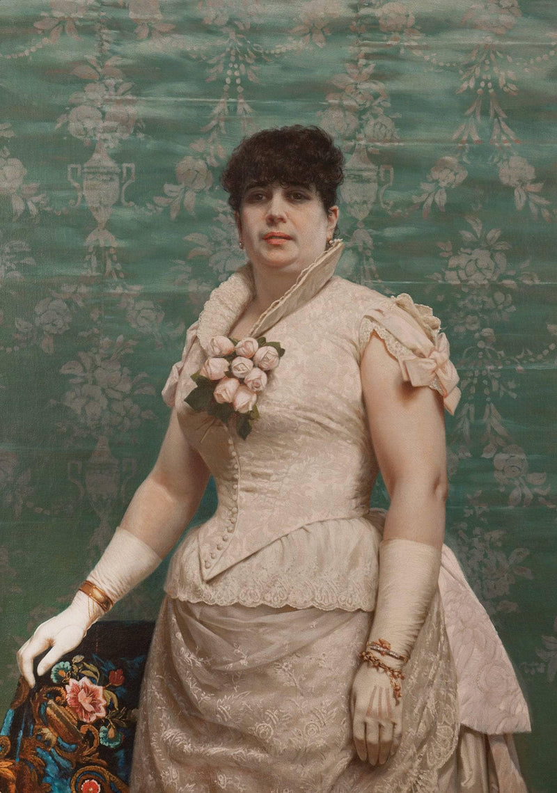 Portrait of Doña Carlota Ferreira De Regunaga by Juan Manuel Blanes — Oil Painting Reproduction