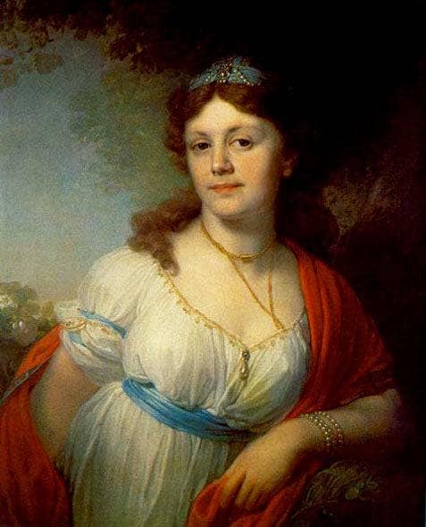 Portrait of E Temkina by Vladimir Borovikovsky — Oil Painting Reproduction