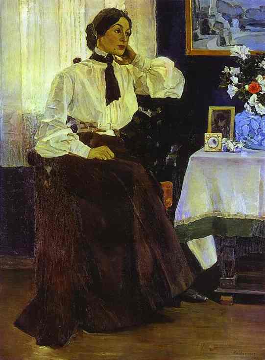 Portrait of Ekaterina Nesterova by Mikhail Nesterov — Oil Painting Reproduction