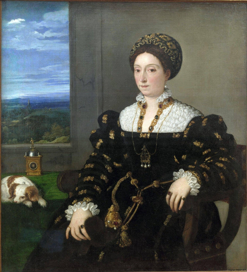 Portrait of Eleonora Gonzaga by Titian — Oil Painting Reproduction
