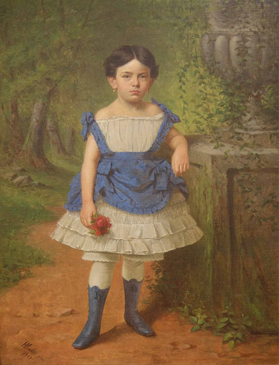 Portrait of Elisabeth Moerlin in bedroom