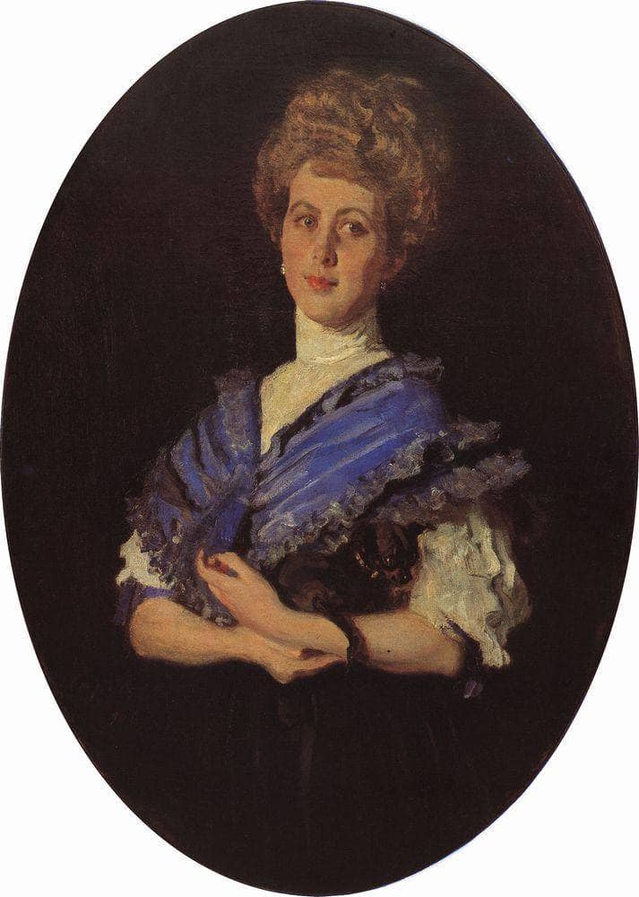 Portrait of Elisaveta Karzinkina by Valentin Serov — Oil Painting Reproduction