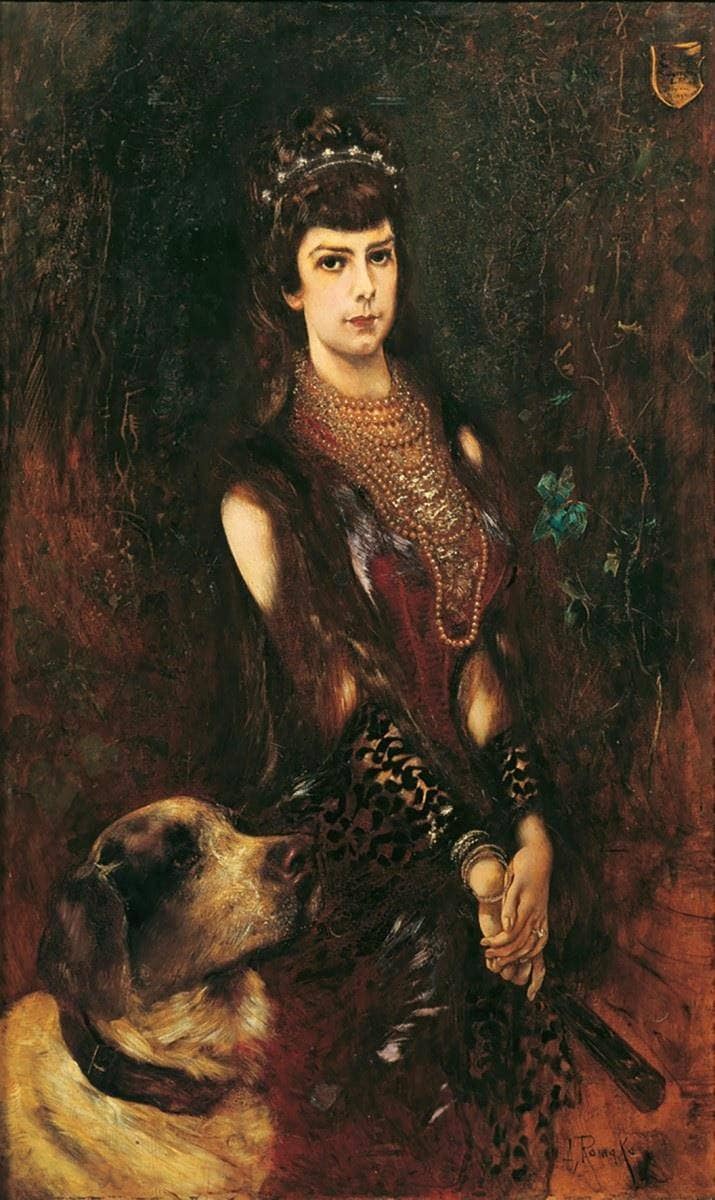 Portrait of Empress Elisabeth by Anton Romako — Oil Painting Reproduction
