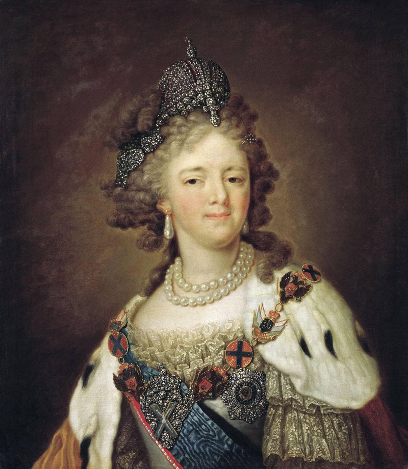 Portrait of Empress Maria Fyodorovna by Vladimir Borovikovsky — Oil Painting Reproduction