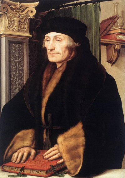 Portrait of Erasmus of Rotterdam in master bedroom