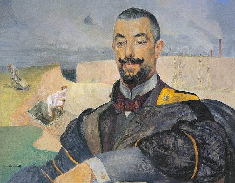 Portrait of Erazm Baracz by Jacek Malczewski — Oil Painting Reproduction