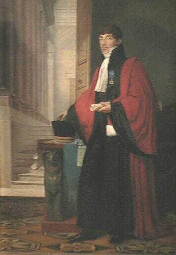 Portrait of Eustache-Marie Courtin (1769-1839), Imperial Prosecutor in Paris in entryway