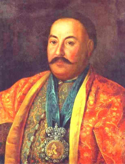 Portrait of F.Krasnoschiokov in entryway