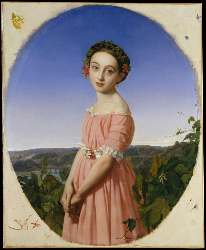 Portrait of Faustine Léo by Henri Lehmann — Oil Painting Reproduction