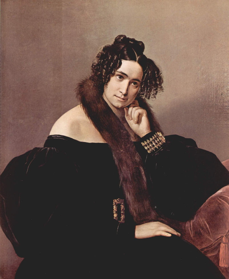 Portrait of Felicina Caglio Perego di Cremnago by Francesco Hayez — Oil Painting Reproduction