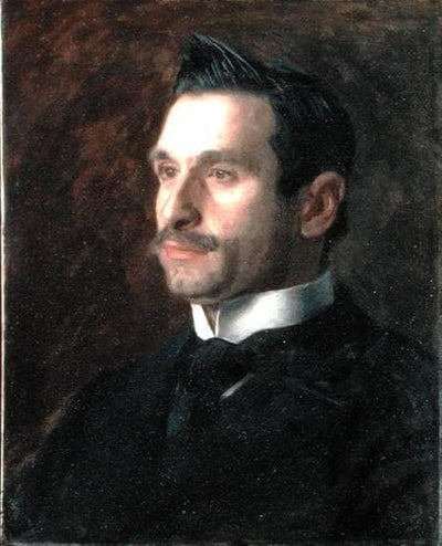 Portrait of Francesco Romano in apartment