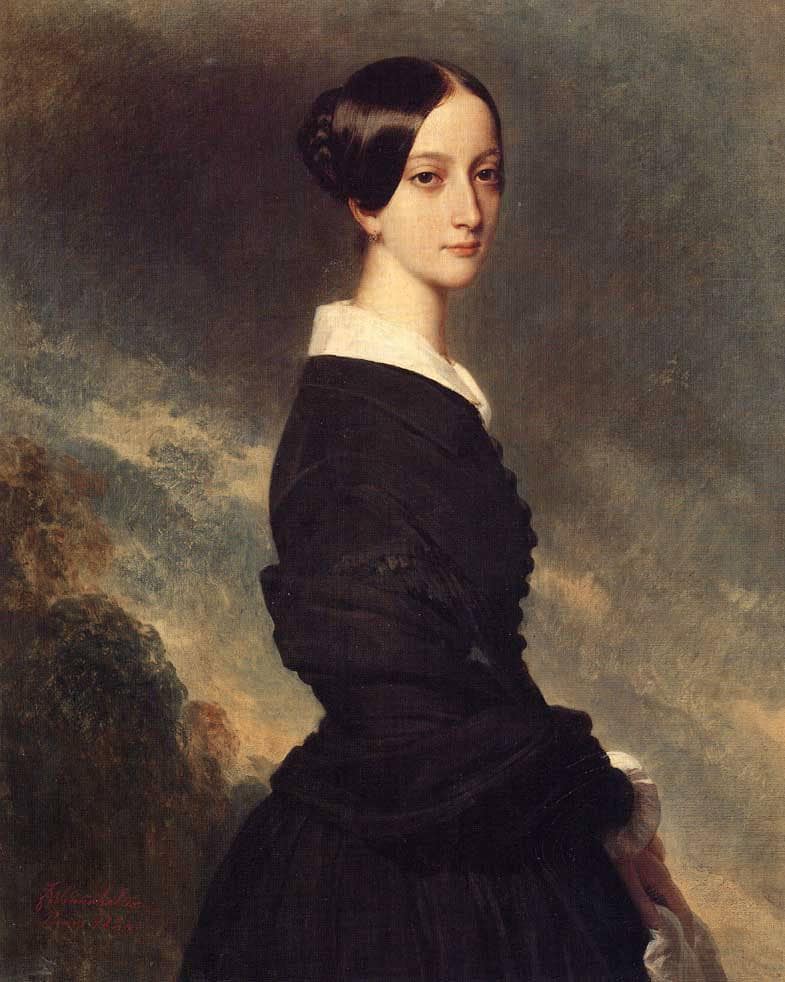 Portrait of Francisca Caroline de Braganca by Franz Xaver Winterhalter — Oil Painting Reproduction