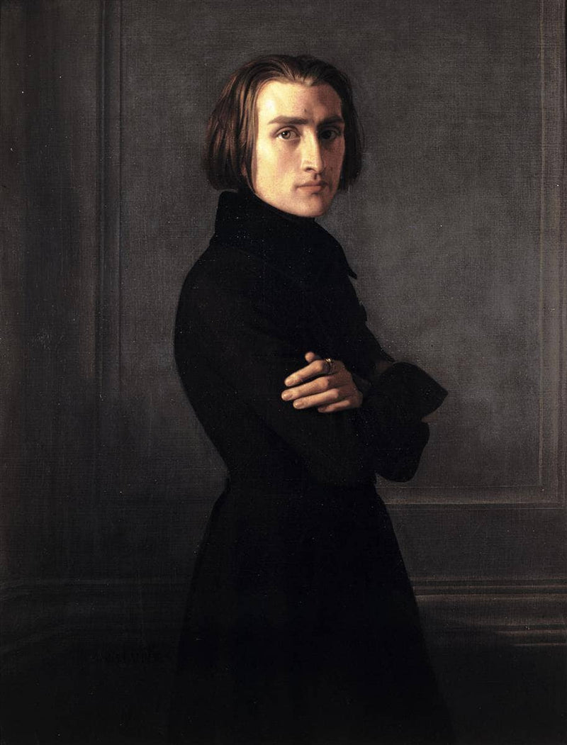 Portrait of Franz Liszt by Henri Lehmann — Oil Painting Reproduction