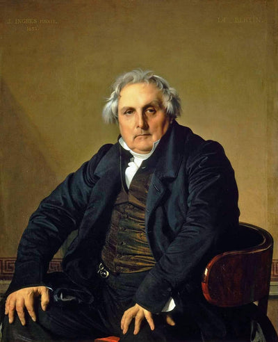 Portrait of French Journalist Louis-François Bertin in dining room