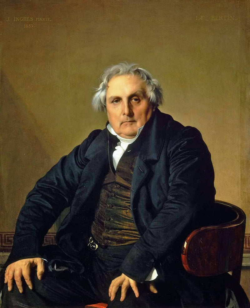 Portrait of French Journalist Louis-François Bertin by Jean Auguste Dominique Ingres — Oil Painting Reproduction