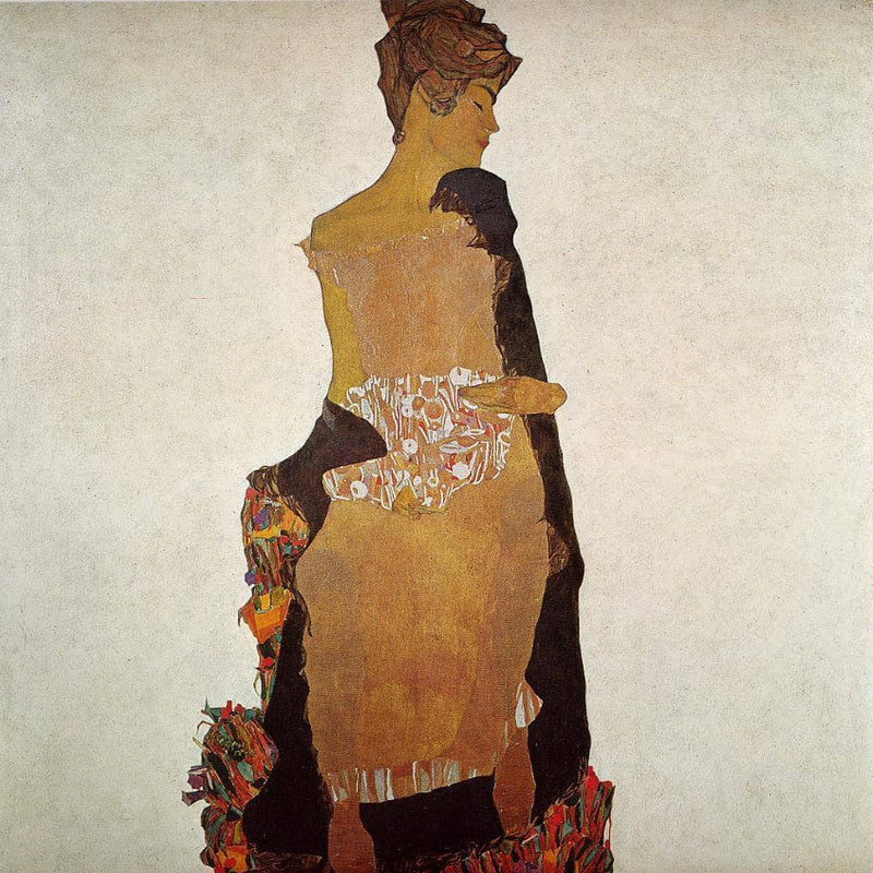 Portrait of Gerti Schiele by Egon Schiele — Oil Painting Reproduction