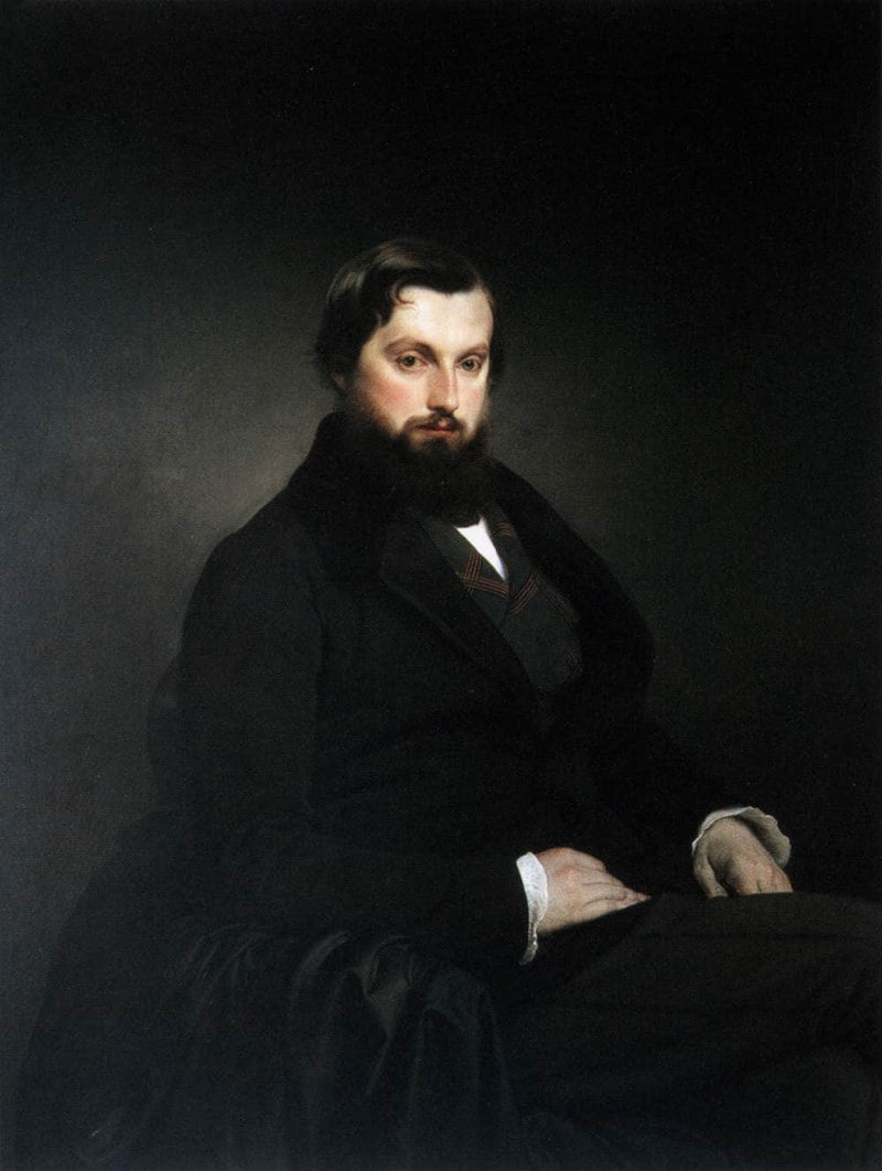Portrait of Gian Giacomo Poldi Pezzoli by Francesco Hayez — Oil Painting Reproduction