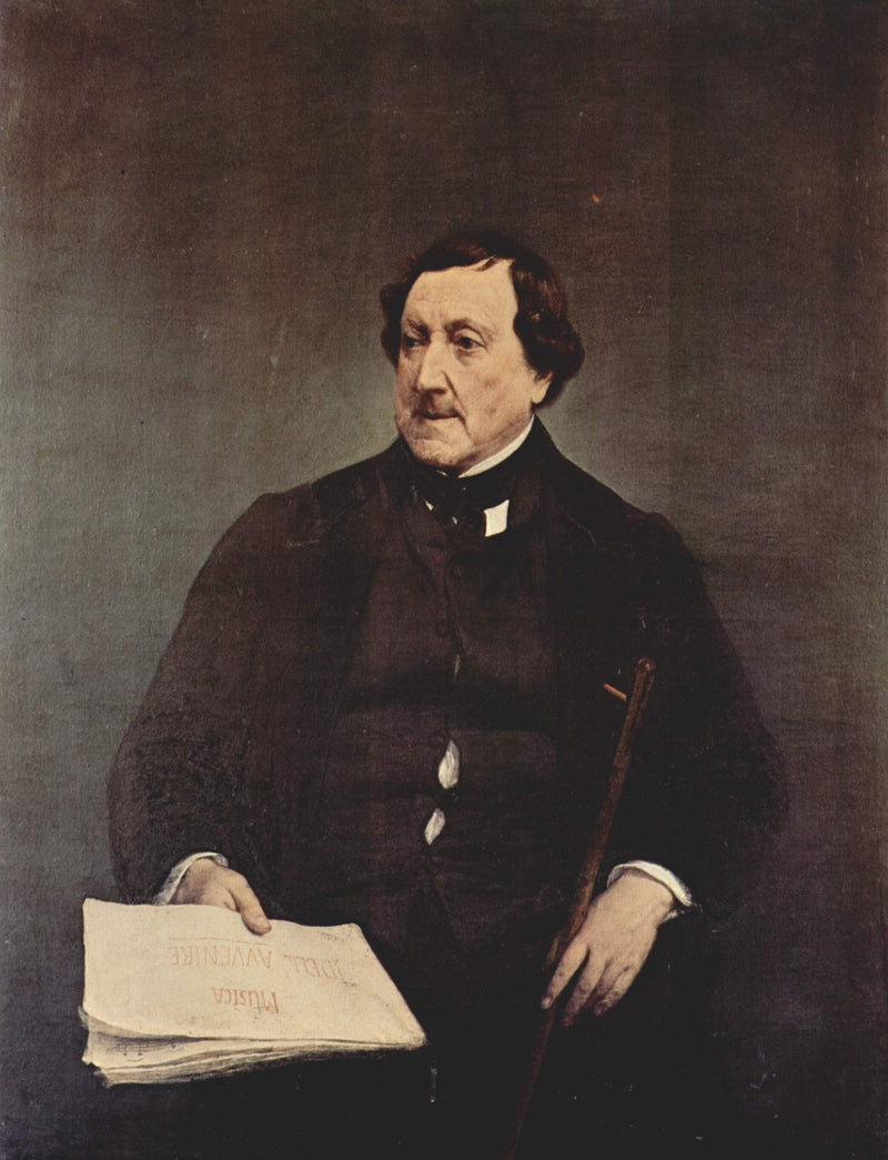 Portrait of Gioacchino Rossini by Francesco Hayez — Oil Painting Reproduction