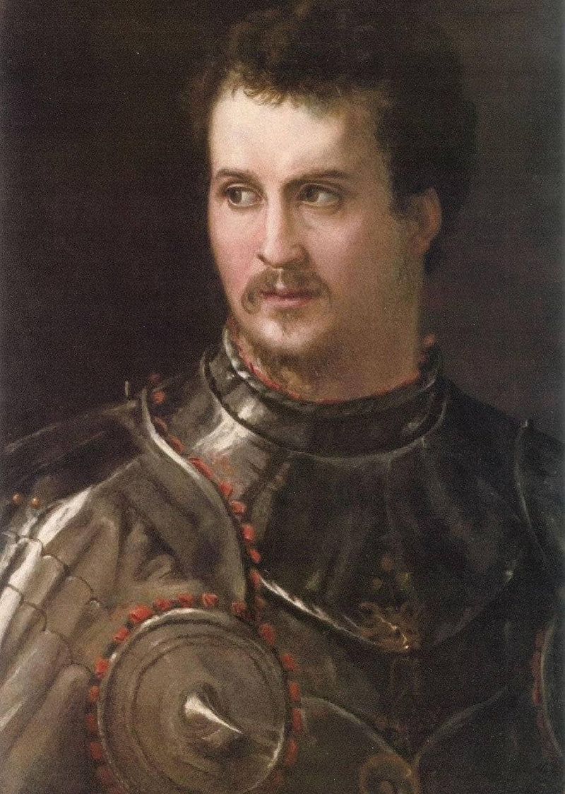 Portrait of Giovanni Deâ Medici of the Black Bands by Francesco de' Rossi (Francesco Salviati), "Cecchino" — Oil Painting Reproduction