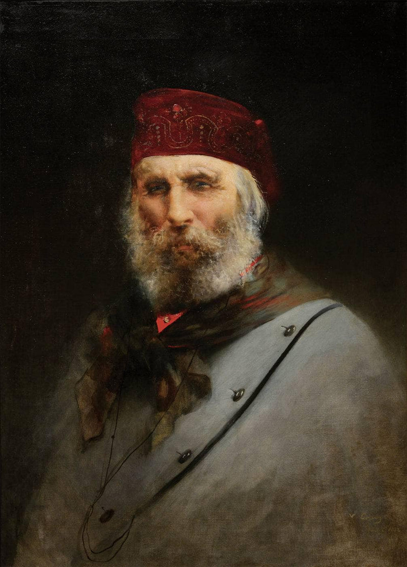 Portrait of Giuseppe Garibaldi by Vittorio Matteo Corcos — Oil Painting Reproduction