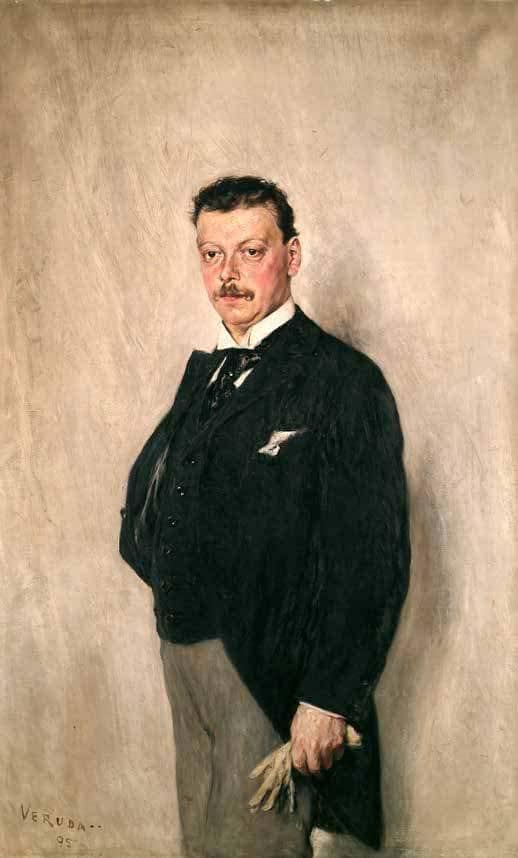 Portrait of Giuseppe Mandel by Umberto Veruda — Oil Painting Reproduction