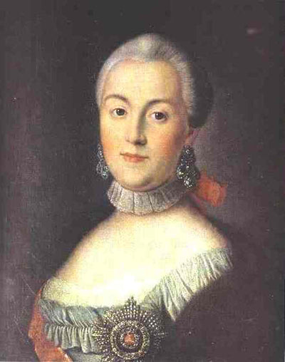 Portrait of Grand Duchess Catherine Alekseevna, Future Empress Catherine II the Great in apartment