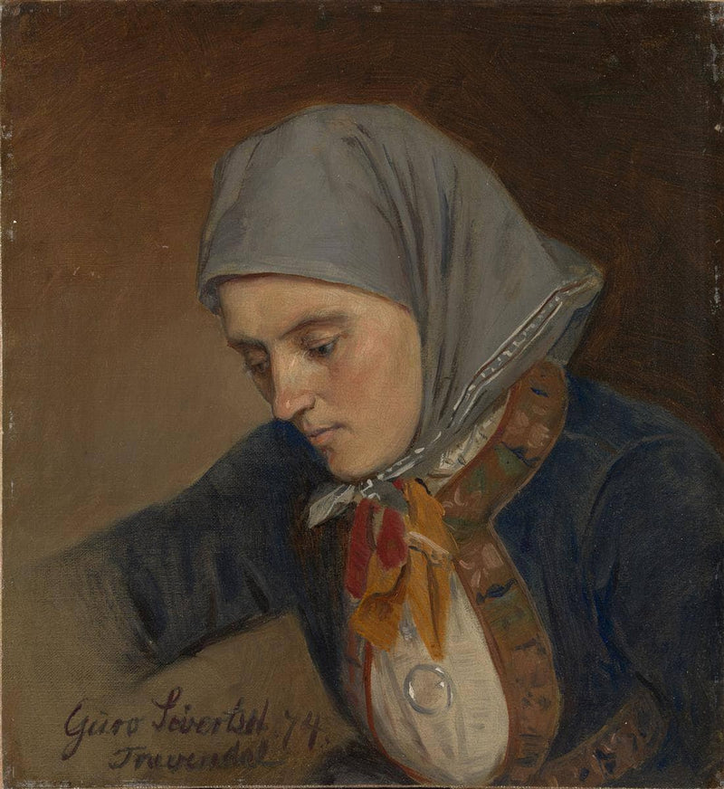 Portrait of Guro Sivertsdatter Travendal by Adolph Tidemand — Oil Painting Reproduction