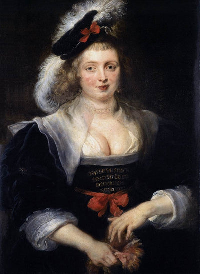 Portrait of Helene Fourment with Gloves in home office