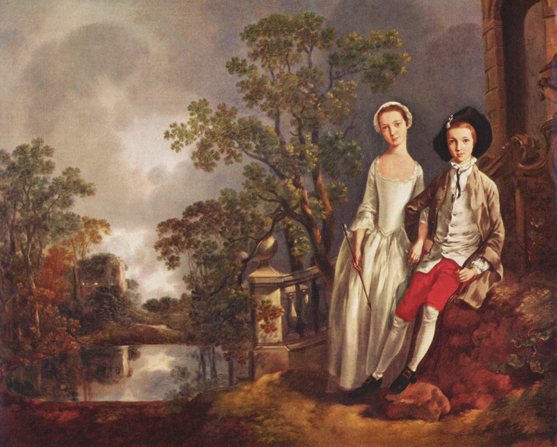 Portrait of Heneage Lloyd and his Sister, Lucy by Thomas Gainsborough — Oil Painting Reproduction