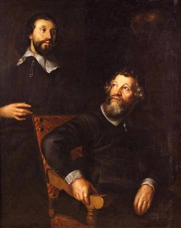 Portrait of Henry Stone with His Son by William Dobson — Oil Painting Reproduction