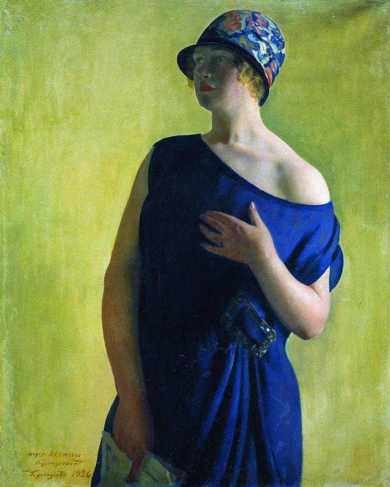 Portrait of I.B. Kustodieva, daughter of the artist by Boris Kustodiev — Oil Painting Reproduction