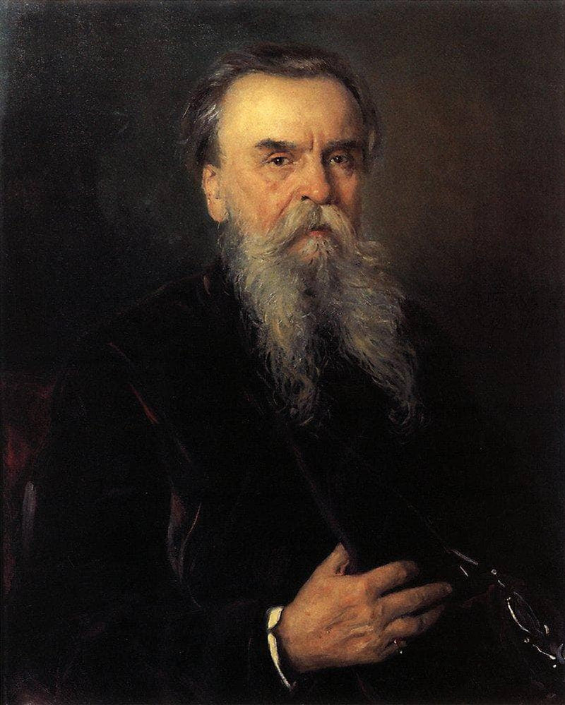 Portrait of I. E. Tsvetkov by Vladimir Makovsky — Oil Painting Reproduction