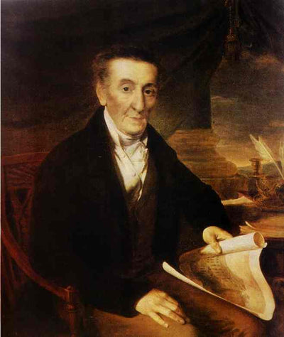 Portrait of I. L. Lazarev in entryway