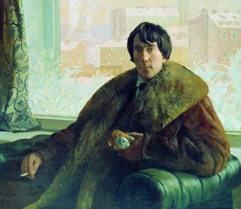 Portrait of I. Zolotarevsky by Boris Kustodiev — Oil Painting Reproduction