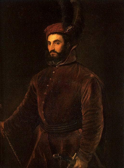 Portrait of Ippolito de Medici in a Hungarian Costume by Titian — Oil Painting Reproduction