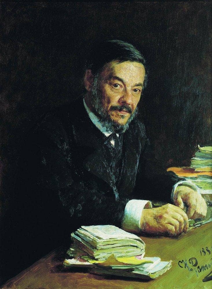 Portrait of Ivan Mikhaylovich Sechenov, Russian physiologist by Ilya Repin — Oil Painting Reproduction