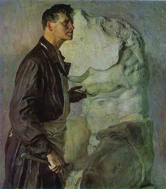 Portrait of Ivan Shadr by Mikhail Nesterov — Oil Painting Reproduction