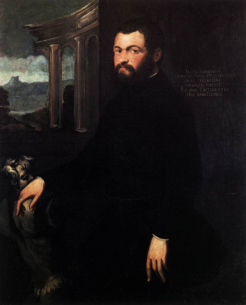 Portrait of Jacopo Sansovino by Tintoretto — Oil Painting Reproduction