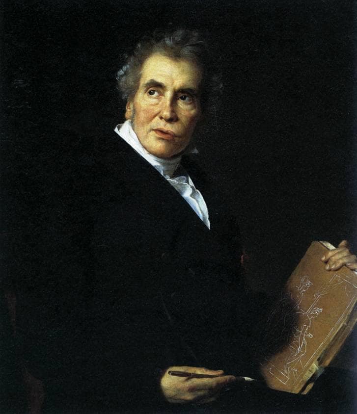 Portrait of Jacques Louis David by Jérôme-Martin Langlois — Oil Painting Reproduction