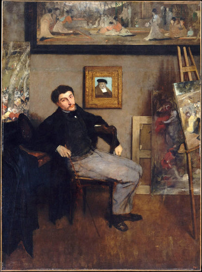 Portrait of James Tissot in apartment
