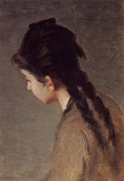 Portrait of Jeanne Gonzales in Profile in entryway