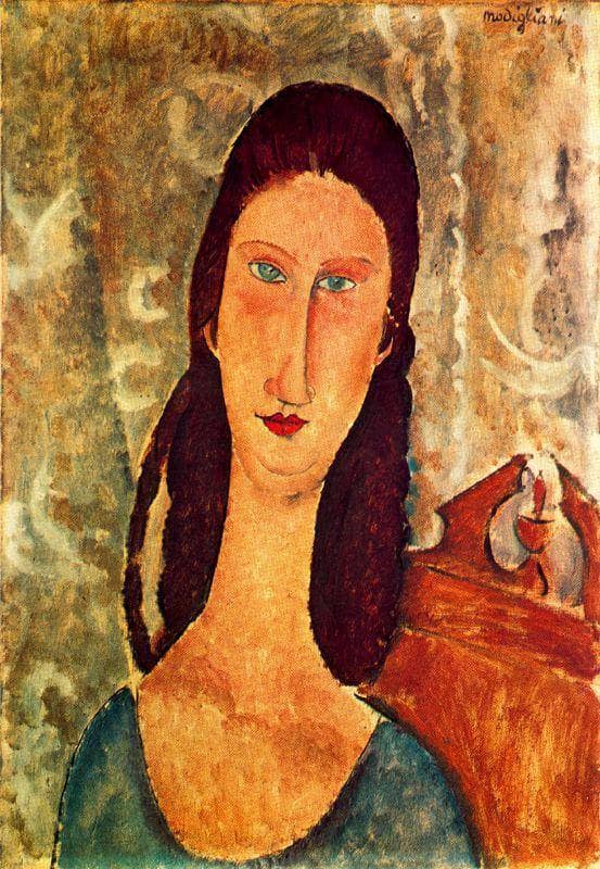 Portrait of Jeanne Hebuterne by Amedeo Modigliani — Oil Painting Reproduction