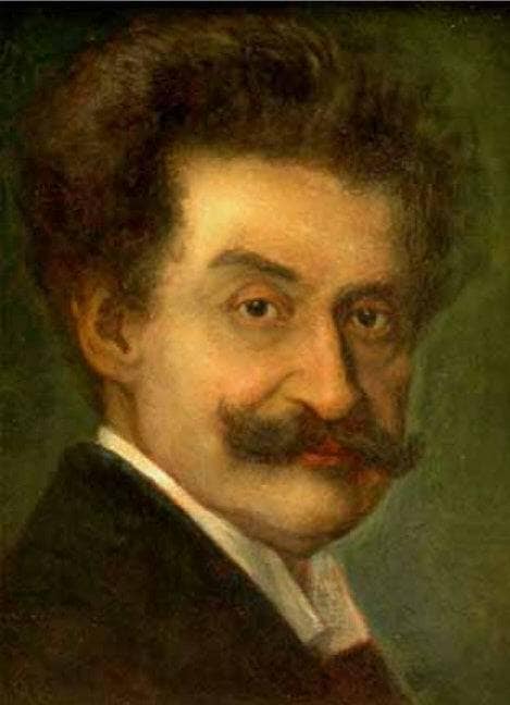 Portrait of Johann Strauss II by Anton Romako — Oil Painting Reproduction
